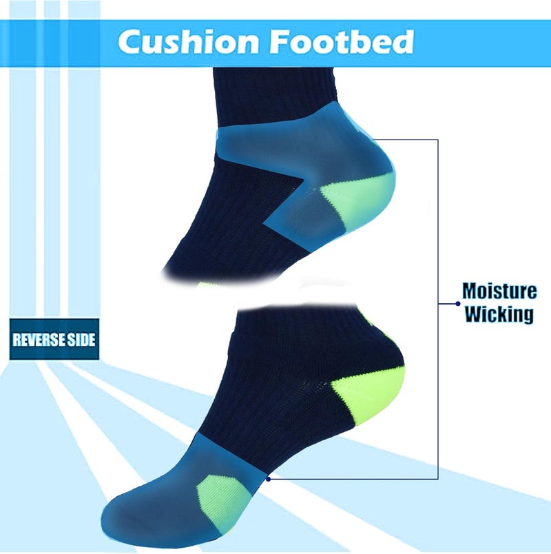 Popuid Youth Thick Basketball Socks for Boys - Cushioned Sports Compression Sock for Active Kids, Fits Ages 6-12 - Image 5